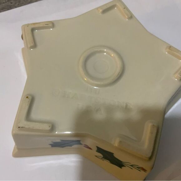 Hartstone Pottery Gingerbread Men Star Shape Candy Dish Christmas G20 - Picture 4 of 6